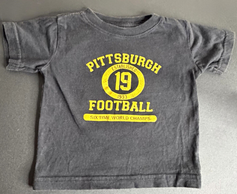 Rabbit Skins Pittsburgh Football JuJu #19 Gray/Yellow Short Sleeve Tee 6M